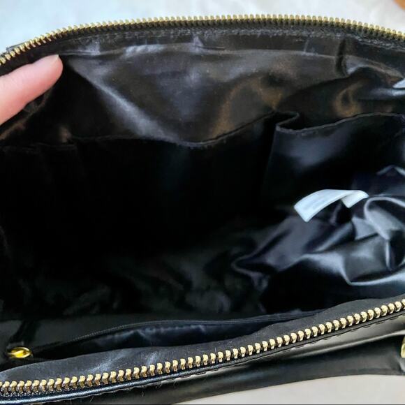 Joy & Iman Black Leather Satchel Purse - Picture 10 of 10